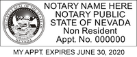 Nevada Notary Stamp - NON-Resident